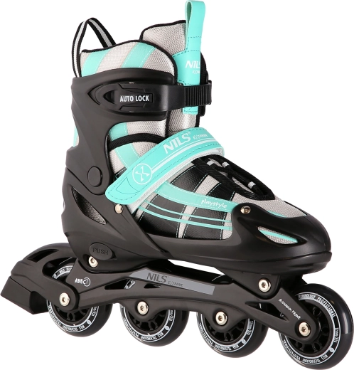 2-in-1-Schlittschuhe NILS Extreme NH18366A schwarz-grün – S (31–34)