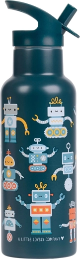 A Little Lovely Company Edelstahl-Trinkflasche 500 ml Roboter