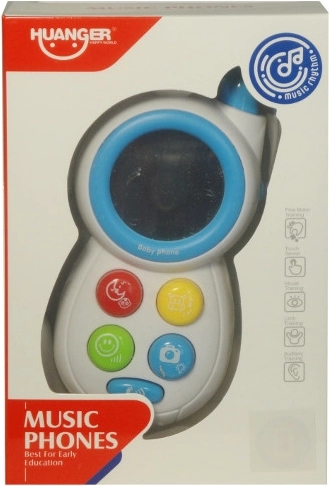 Buntes Kindertelefon mit Melodien und Spiegel