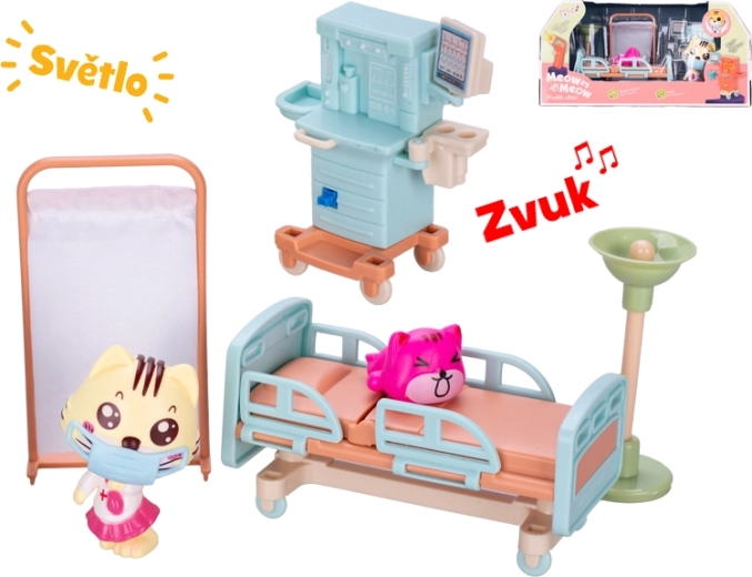 Tierarztpraxis-Set mit Licht und Sound, 6 Teile