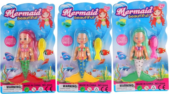 Meerjungfrau mit langen Haaren und glitzerndem Kleid