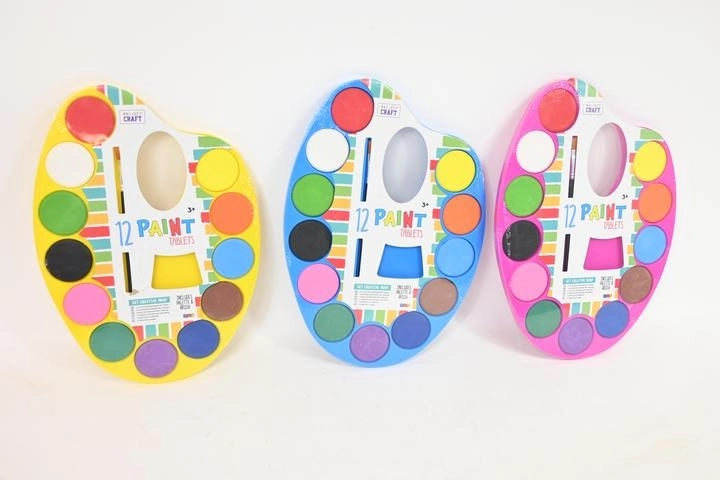 Wasserfarben 12 Farben mit Pinsel