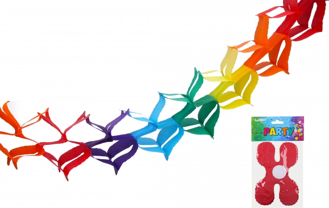 Bunte Papiergirlande 3 m
