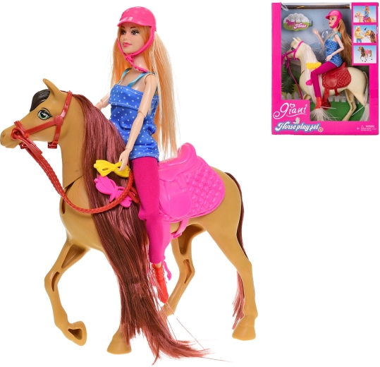 Puppe mit Pferd 29 cm und 33 cm – Set für kleine Reitfans