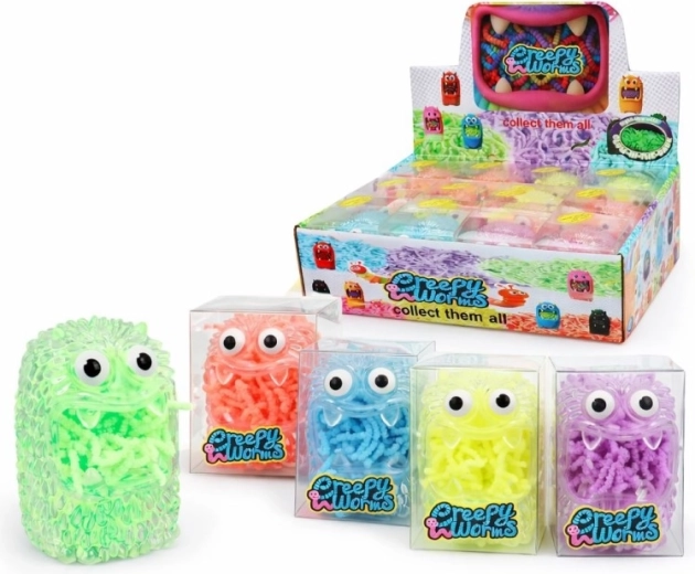 Würmer im Monster 8 cm – Plastikspielzeug für Kinder