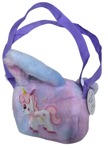PINK Crossbody-Kinderhandtasche mit Einhorn und Sternchen