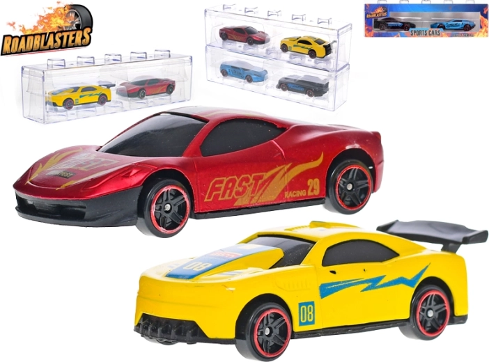 Roadblasters Set aus metallenen Rennwagen 7 cm in Schachtel