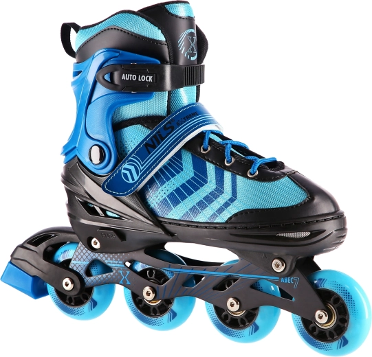Inline- und Winter-Schlittschuhe 4-in-1 NILS Extreme blau-schwarz – S (29–33)