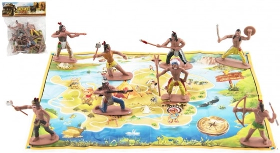 Indianerfiguren mit Karte