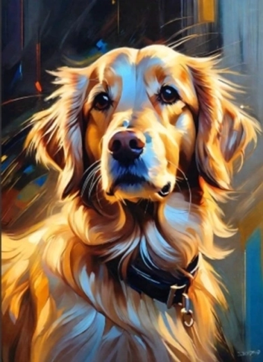 Diamantmalerei – Porträt eines Labrador Retrievers 30 × 40 cm