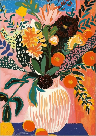 Puzzle Bohemian Flower 500 Teile mit Kleber