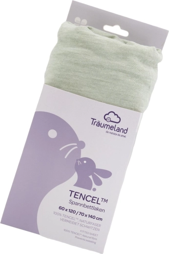 Träumeland Spannbettlaken Tencel uni desert sage
