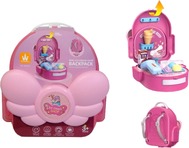 Kinder-Rucksack mit Küche und Eisdiele 2-in-1