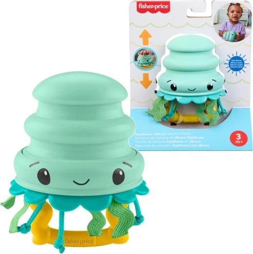 Sensorische Rassel Qualle mit Silikonfeder FISHER-PRICE