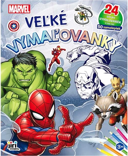 Großes Marvel-Malbuch mit Aufklebern