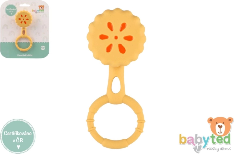 Silikon-Rassel und Beißring für Babys Babyted 13 × 5 cm