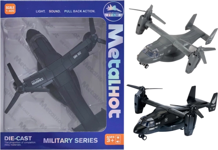 Modell des Militärflugzeugs V-22 Osprey 1:400