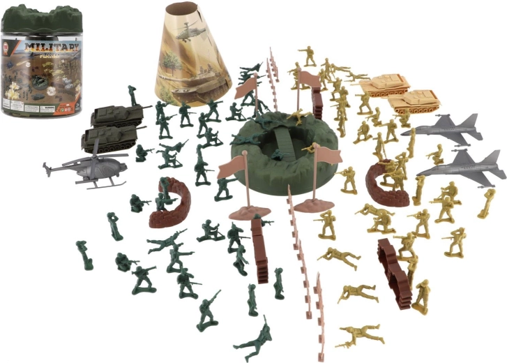 Militär-Spielset mit 110 Soldaten in Kunststoffdose