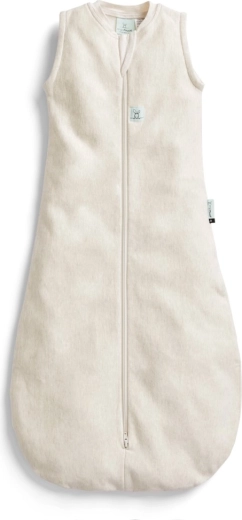 ErgoPouch Schlafsack aus Bio-Baumwoll-Jersey oatmeal marle 0,2 TOG (3–12 Monate)
