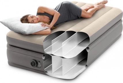 Aufblasbares Bett Dura‑Beam Twin Comfort Elevated mit integrierter Elektropumpe