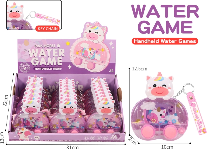 Taschen-Wasserspiel Einhorn – Schlüsselanhänger