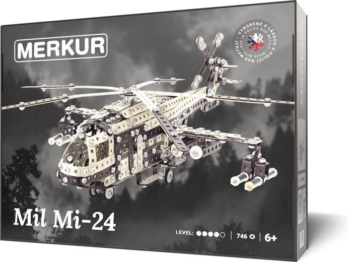 Merkur Baukasten Hubschrauber MIL MI-24, 746 Teile