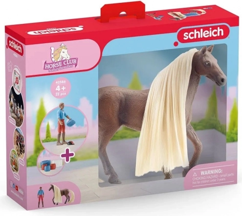 Schleich Horse Club Sofia & Leo mit dem Pferd Rocky – Starterset zum Mähnenstyling