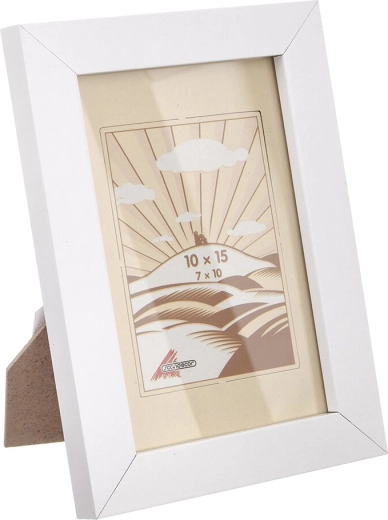 Weißer Holz-Fotorahmen 10 × 15 cm