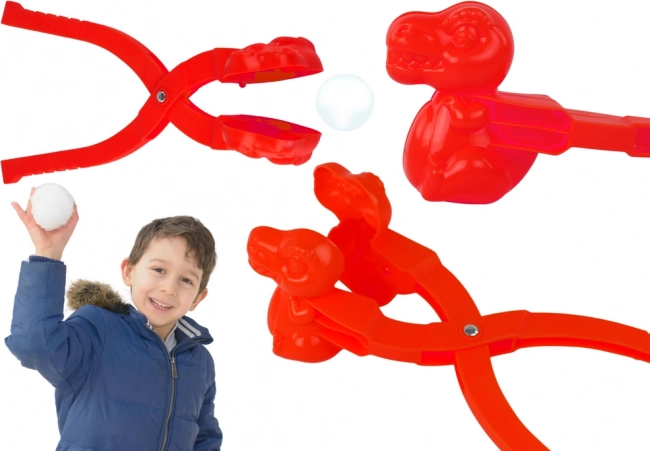 Schneeball-Macher Dinosaurier rot