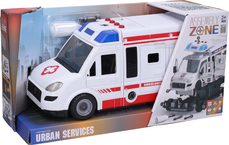 Schraubbare Krankenwagen mit Licht- und Soundeffekten, 31 cm