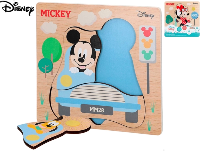 Holzpuzzle DISNEY Mickey und Minnie für die Kleinsten (4 Teile)