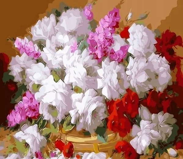 Norimpex Malen nach Zahlen Schöner Blumenstrauß 40 × 50 cm