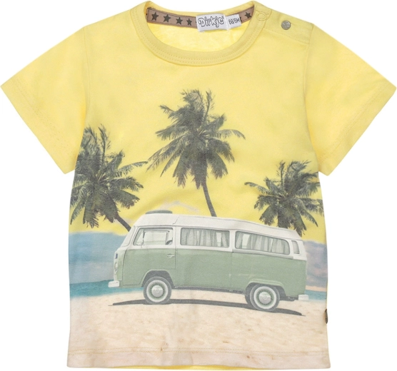Dirkje Jungen-T-Shirt mit kurzen Ärmeln, Gelb, Größe 80