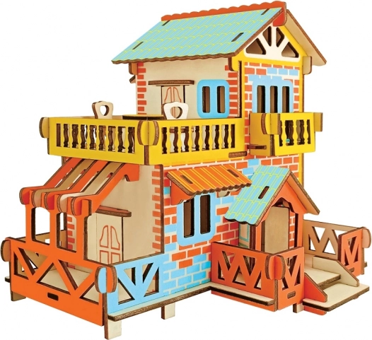 Woodcraft Holz-3D-Puzzle Landhaus