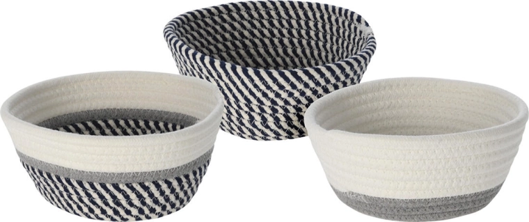 Runder konischer Baumwollkorb 18 cm – Mix aus Farben und Dekoren