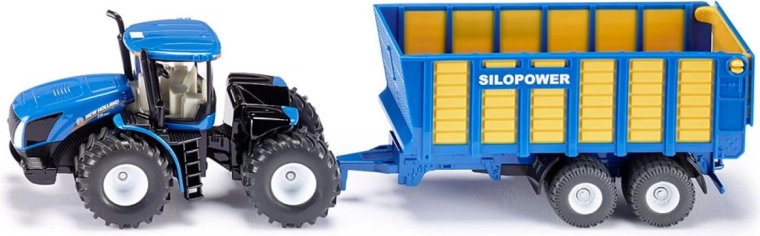 Siku Traktor NEW HOLLAND mit Anhänger 1:50