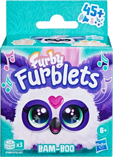Hasbro Furby Furblet Bam-Boo interaktiver Mini-Panda Schlüsselanhänger