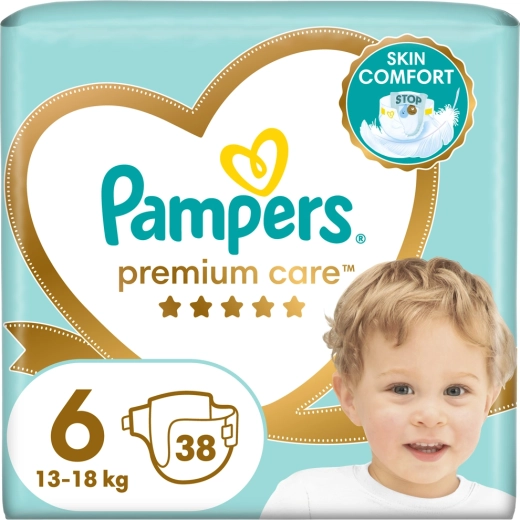 Pampers Premium Care Babywindeln Größe 6 (13 kg+) 38 Stk.
