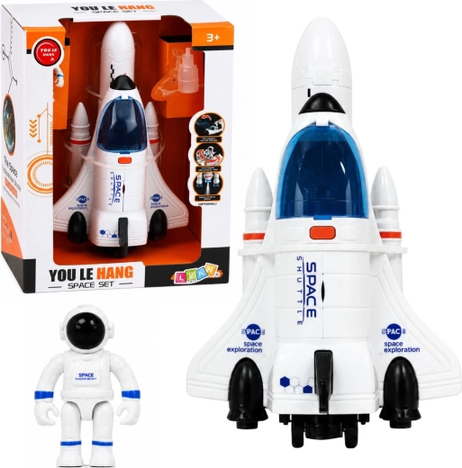 Weltraum-Shuttle mit Astronaut – mit Lichtern, Sounds und Wassernebel