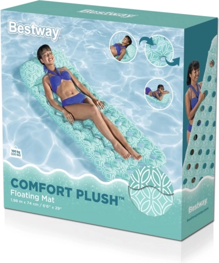 Aufblasbare Luftmatratze Bestway Comfort Plush 198 × 74 cm, türkis