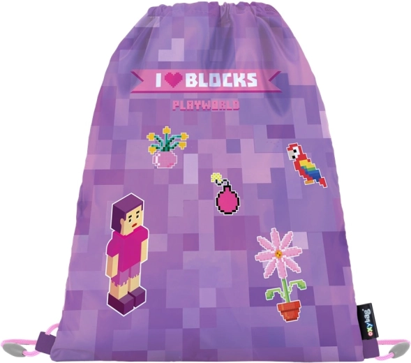 Turnbeutel Playworld Girl – Schulrucksack-Beutel aus Polyester