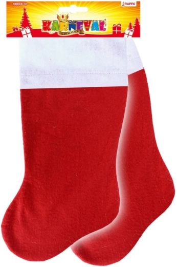 Nikolausstiefel aus Filz, rot