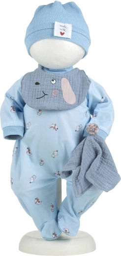Kleidung für die Babypuppe Llorens New Born 40–42 cm mit Kissen - 4 Stück