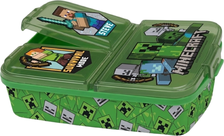 Grüne Minecraft-Kinderbrotbox