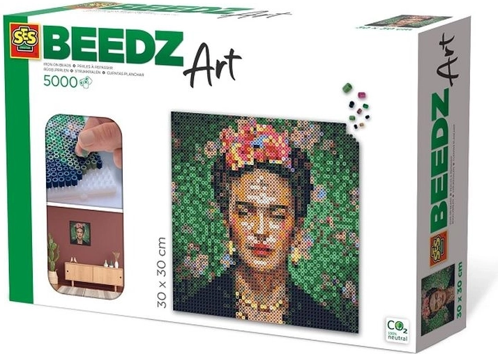 SES BEEDZ Art Bügelperlen Frida Kahlo (30 × 30 cm)