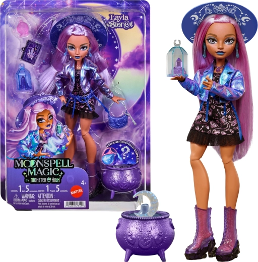 Monster High Moonspell High Layla Stone – Modepuppe 26 cm mit Zubehör