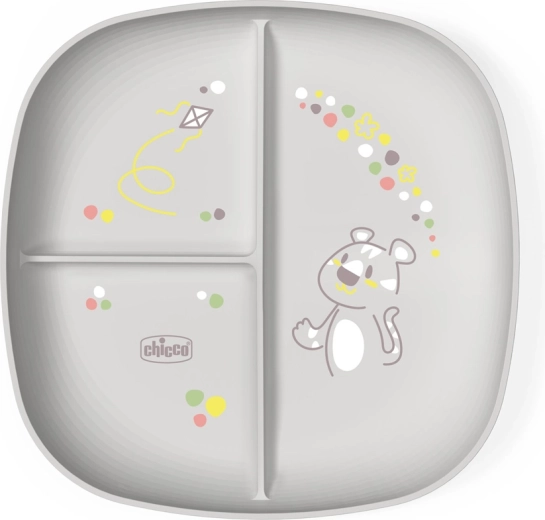 Chicco Unterteilter Teller grey 12m+