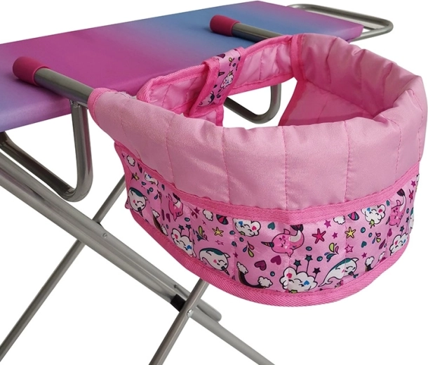Kinderhochstuhl rosa mit Einhornmotiv