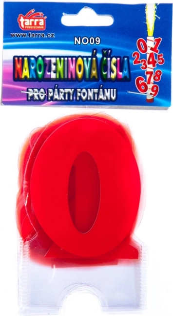 Geburtstagszahlen für Partyfontäne