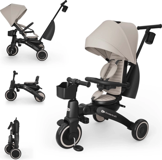 Kinderkraft JAZZ 3 klappbares Dreirad beige